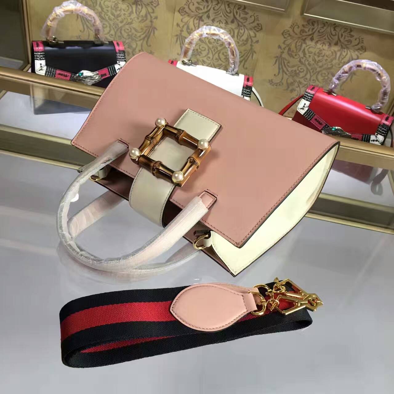 Gucci Nymphea leather top handle bag-453756