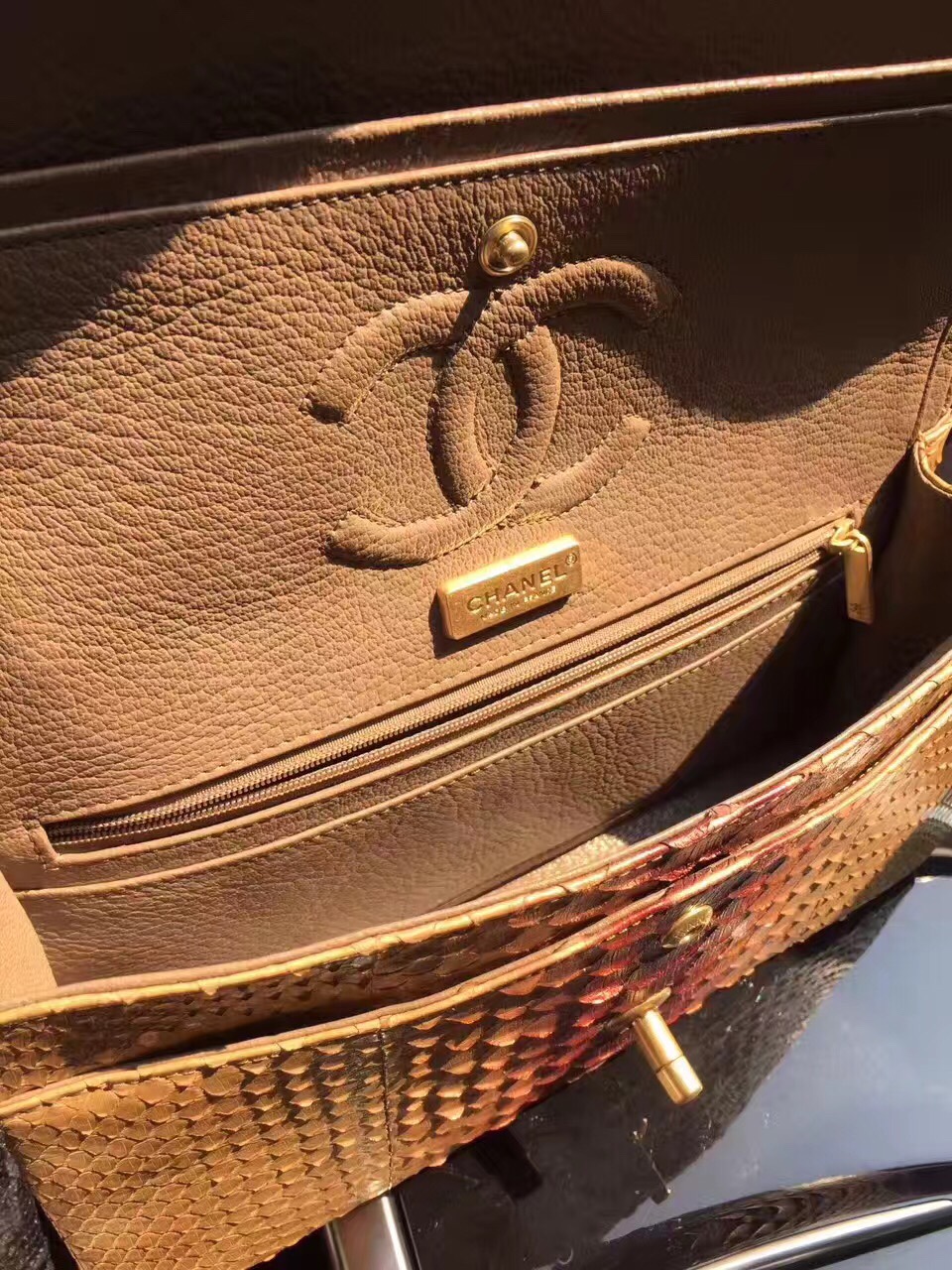 Túi xách Chanel Classic da trăn siêu cấp - TXCN048