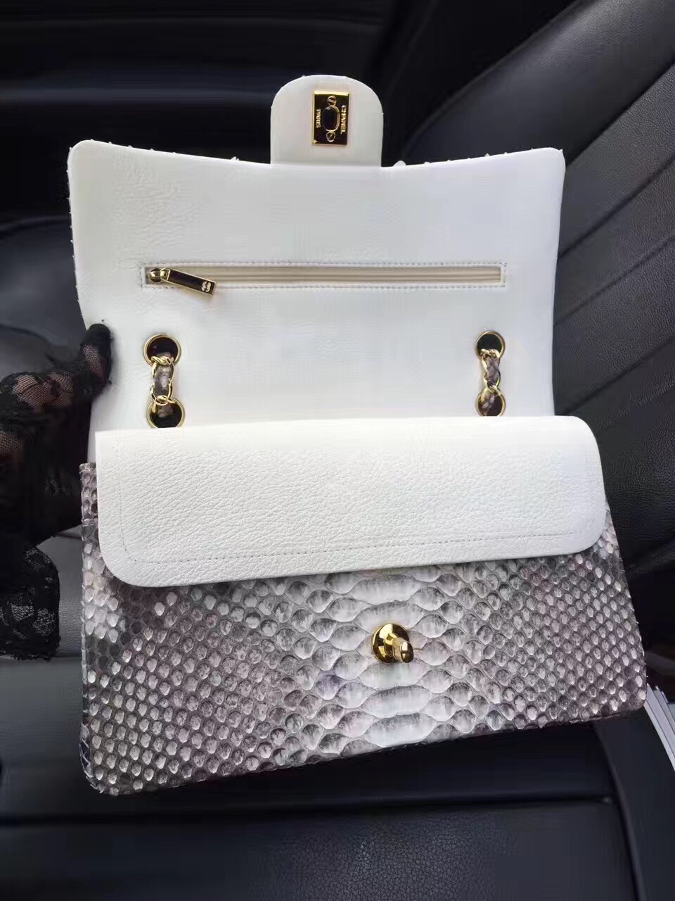  Túi xách Chanel Classic da trăn siêu cấp - TXCN050