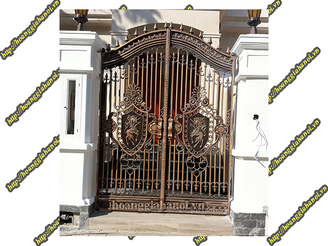 Cổng nhôm đúc Baroque hiện đại - Nhôm đúc Hoàng Gia