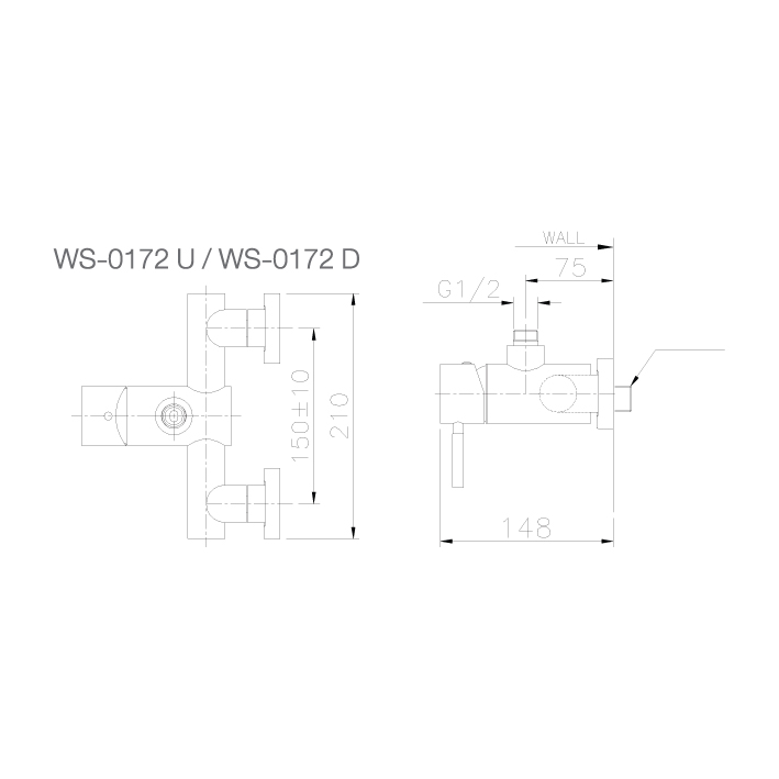 WS-0172D - Củ sen tắm nóng lạnh - INOX SUS 304 4