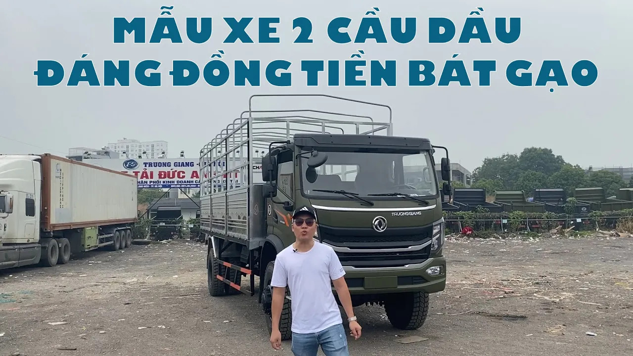 Giới thiệu xe tải thùng Trường Giang 8 tấn 2 cầu dầu.