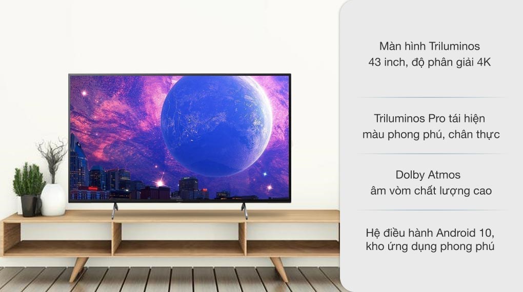 Android Tivi Sony 4K 50 inch KD-50X80J/S Mới 202