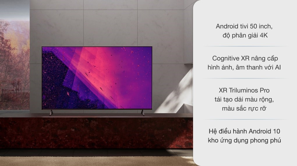 Android Tivi Sony 4K 65 inch XR-65X90J Mới 2021