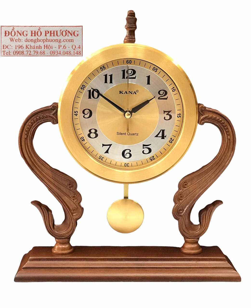 Đồng hồ để bàn quả lắc gỗ BL-01(HT)