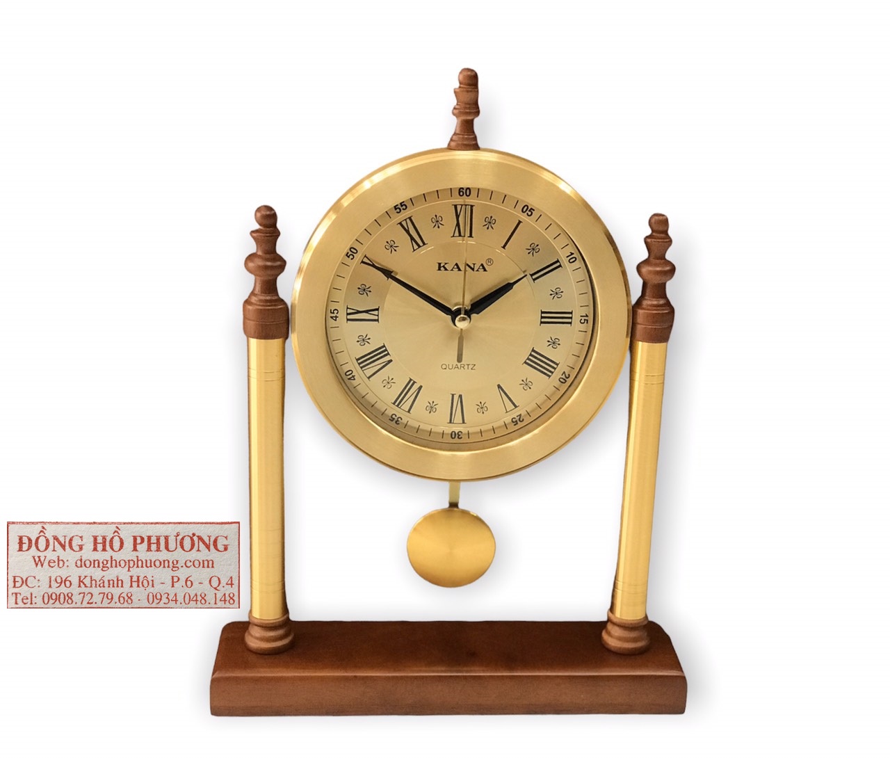 Đồng hồ để bàn quả lắc gỗ BL-02(LM)