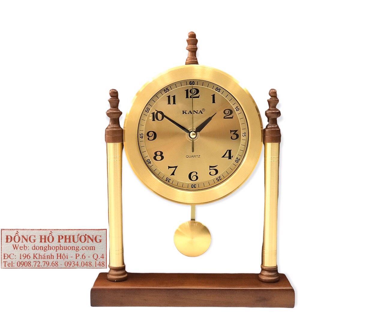 Đồng hồ để bàn quả lắc gỗ BL-02(HT)