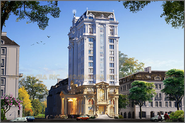 Thiết kế khách sạn tân cổ điển kiến trúc pháp Hà Nội