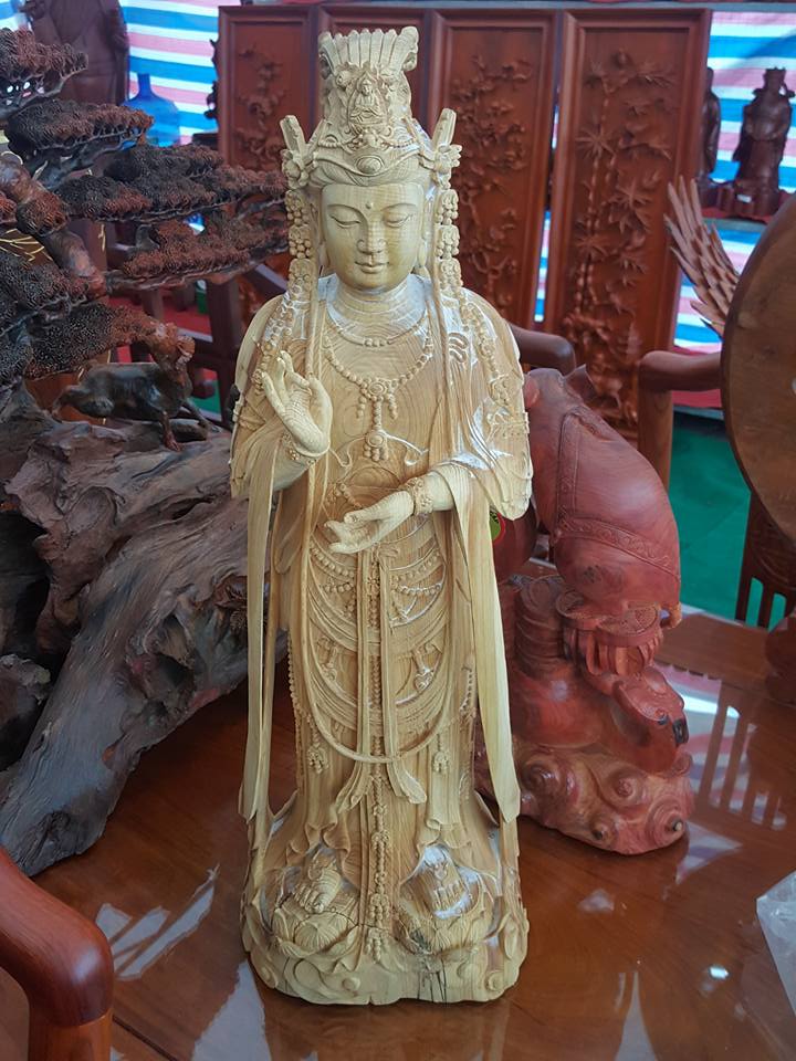 Bán tượng phật bà gỗ đẹp giá tốt tại Đồ thờ Đăng Năng