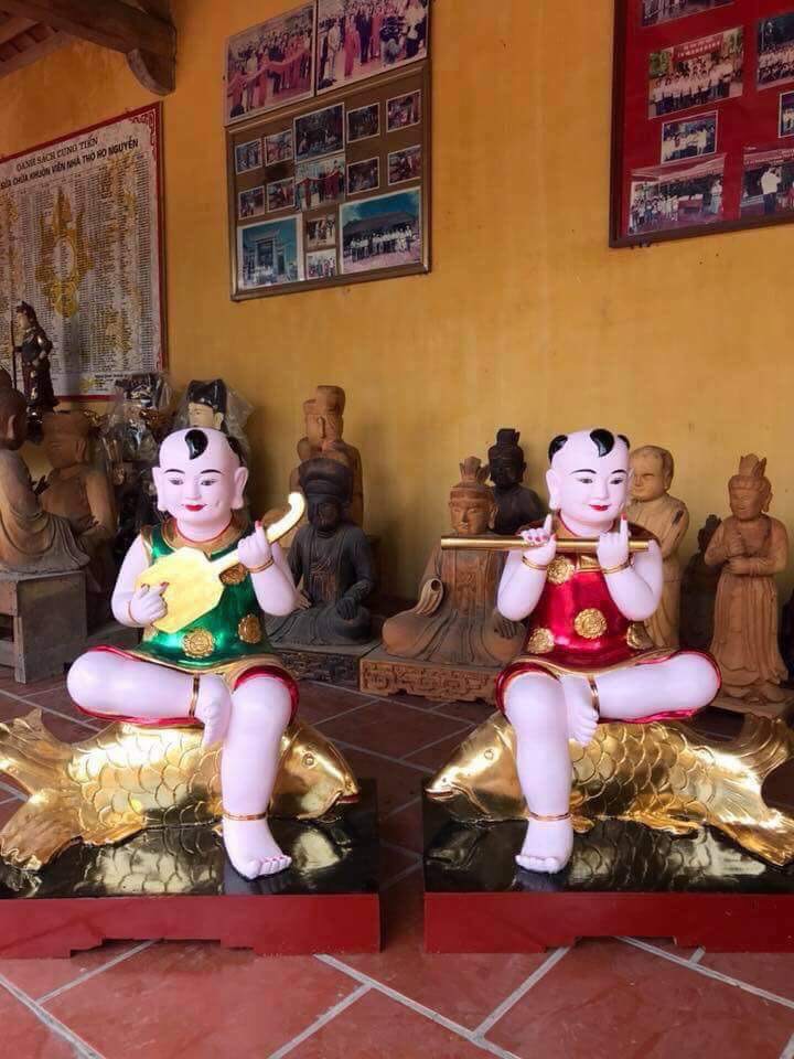 Quy trình làm tượng  thờ cô cậu tại làng nghề Sơn Đồng
