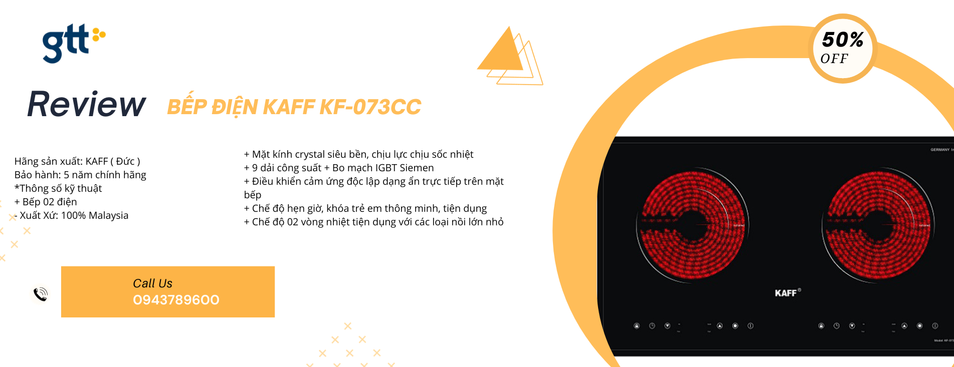 REVIEW: Bếp Điện Kaff KF-073CC