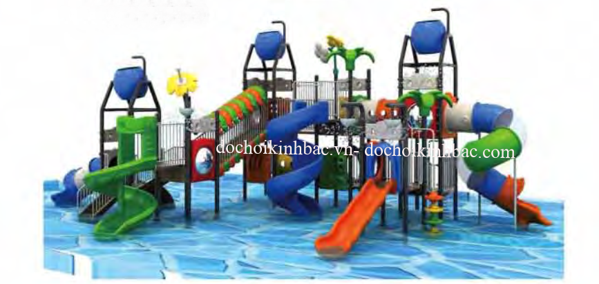 Đồ chơi Kinh Bắc thiết kế lắp đặt khu vui chơi liên hoàn bể bơi tại Đông Phong,  Đông Hưng, Thái Bình