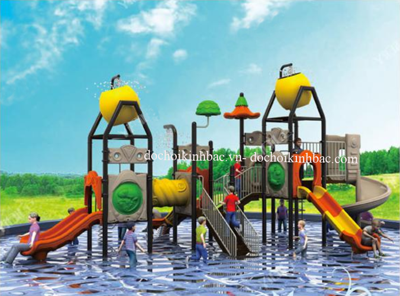 Đồ chơi Kinh Bắc thiết kế lắp đặt khu vui chơi liên hoàn bể bơi tại Đông Giang, Đông Hưng, Thái Bình