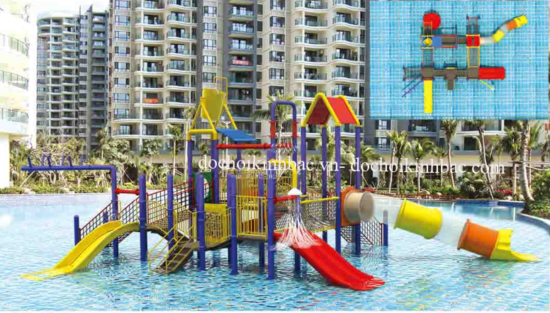 Đồ chơi Kinh Bắc thiết kế lắp đặt khu vui chơi liên hoàn bể bơi tại Chương Dương, Đông Hưng, Thái Bình