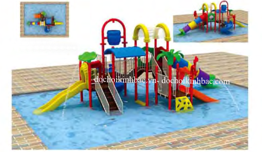 Đồ chơi Kinh Bắc thiết kế lắp đặt khu vui chơi liên hoàn bể bơi tại Bạch Đằng, Đông Hưng, Thái Bình