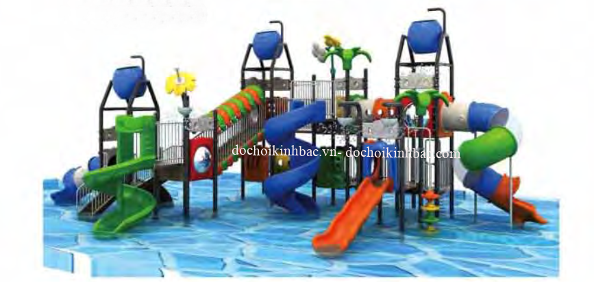 Đồ chơi Kinh Bắc thiết kế lắp đặt khu liên hoàn bể bơi ngoài trời tại Thái Thịnh, Thái Thụy, Thái Bình