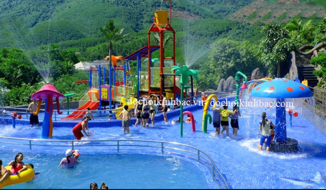 Bộ liên cầu trượt bể bơi đẹp tại Ký Phú, Đại Từ, Thái Nguyên