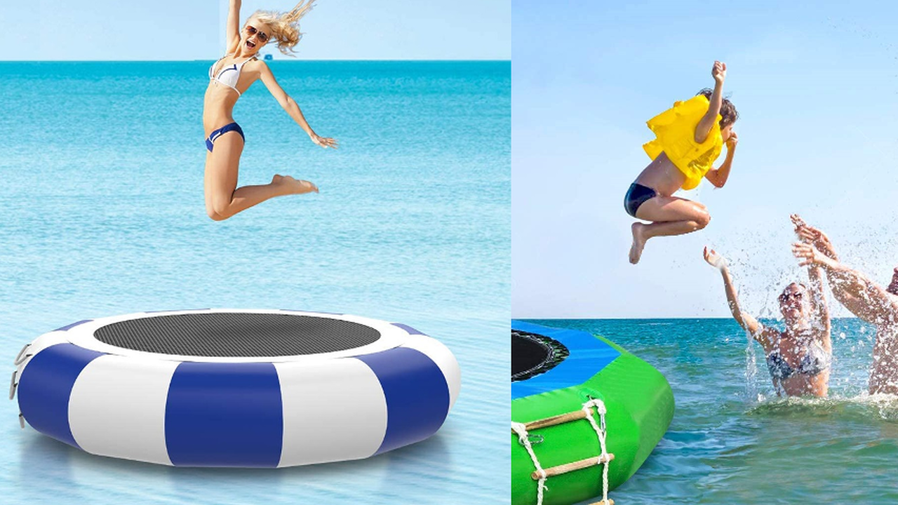 Trampoline water phao nhun trampoline trên nước bãi biển