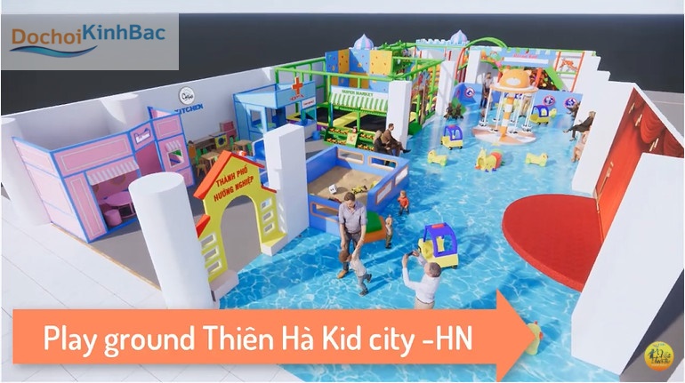 Thiết kế 3d khu vui chơi giải trí Thiên Hà Kid City Rạp Quốc