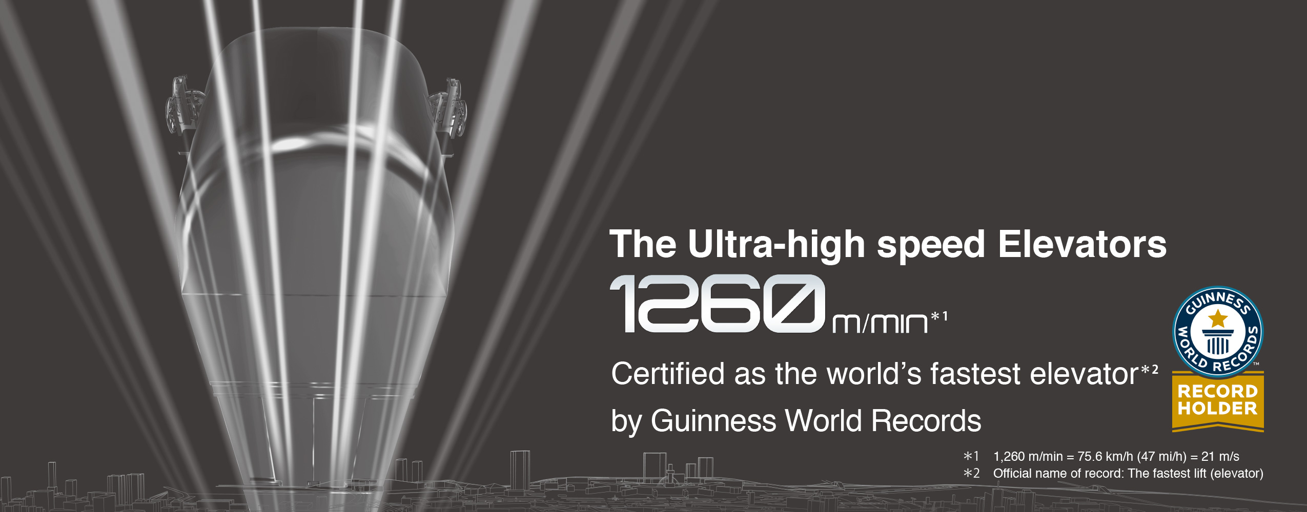 Thang máy HITACHI tốc độ nhanh nhất thế giới