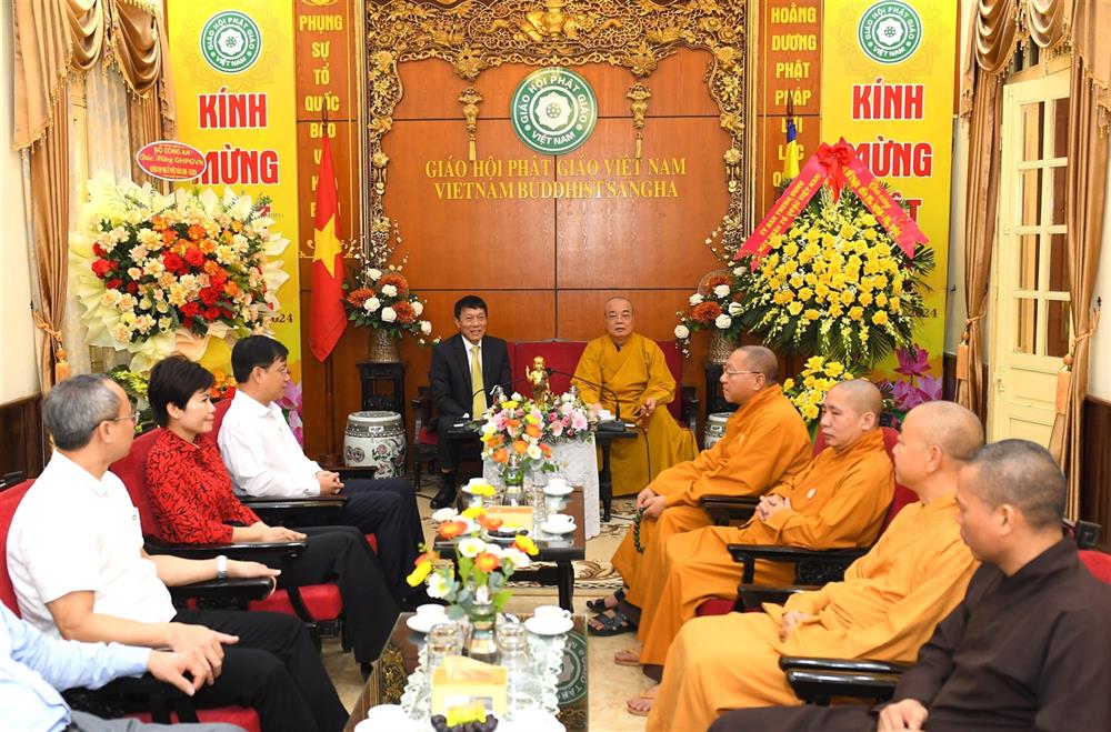 Lãnh đạo Bộ Công an chúc mừng Giáo hội Phật giáo Việt Nam nhân dịp Đại lễ Phật đản Phật lịch 2568