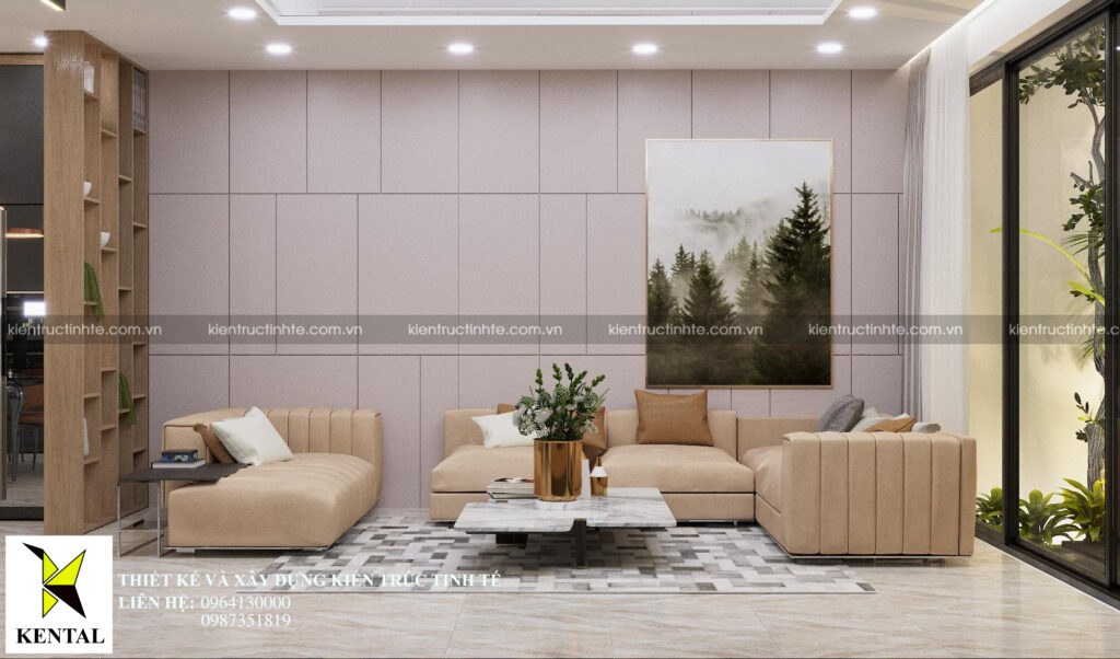 Thiết kế nội thất biệt thự hiện đại – Chăm chút không gian phòng khách