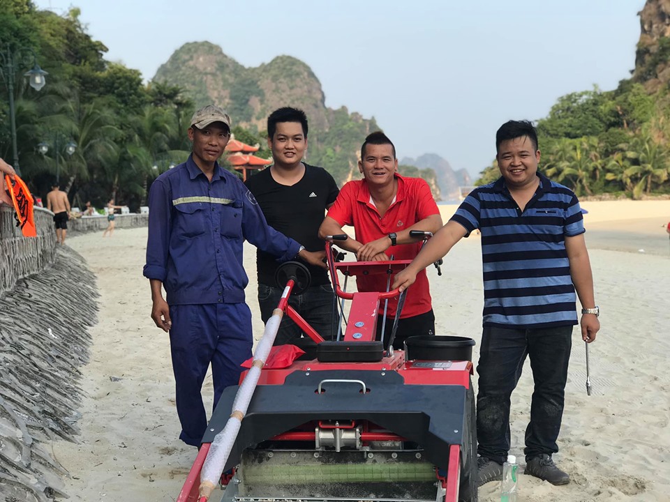 Bàn giao máy sàng cát bãi biển Tuấn Mai resort tại Quảng Ninh