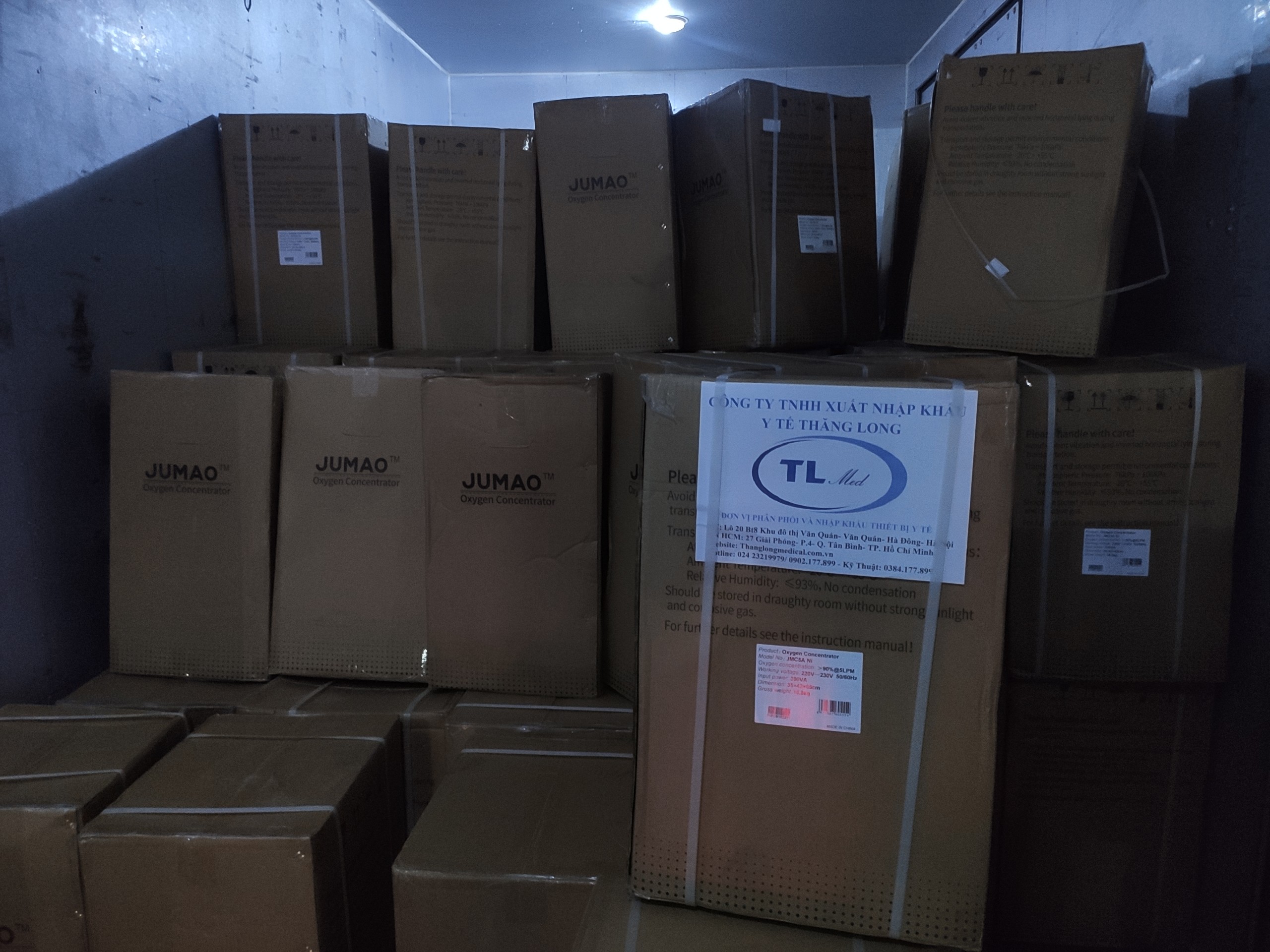 31/7 100 máy tạo oxy Jumao gửi vào TP HCM