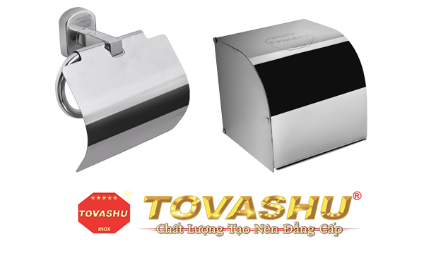 Hộp giấy vệ sinh inox cao cấp - Inox Tovashu