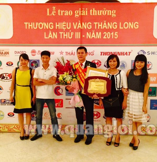 Công ty Quảng Lợi vinh dự nhận giải thưởng “Thương hiệu Vàng Thăng Long”