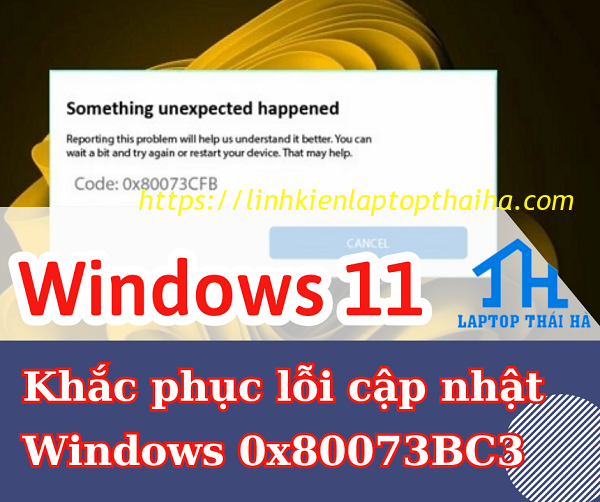 Khắc phục lỗi cập nhật Windows 0x80073BC3