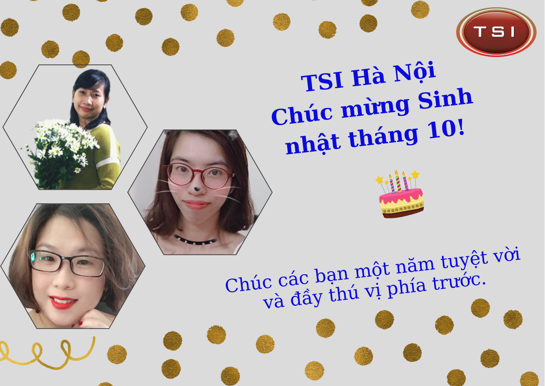 TSI Hà Nội chúc mừng sinh nhật nhân viên tháng 10.2021