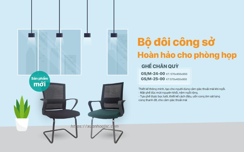 Ghế chân quỳ lưới: Phong cách mới cho phòng họp hiện đại