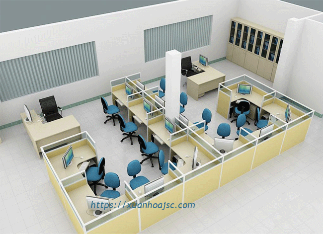 Thiết kế thi công nội thất văn phòng nằm trong căn hộ chung cư