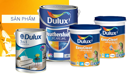 Dulux có nhiều loại sơn khác nhau để phù hợp với nhu cầu sử dụng của bạn. Bạn có thể lựa chọn sơn nội thất, ngoại thất hay trang trí tường, cửa, sàn nhà.