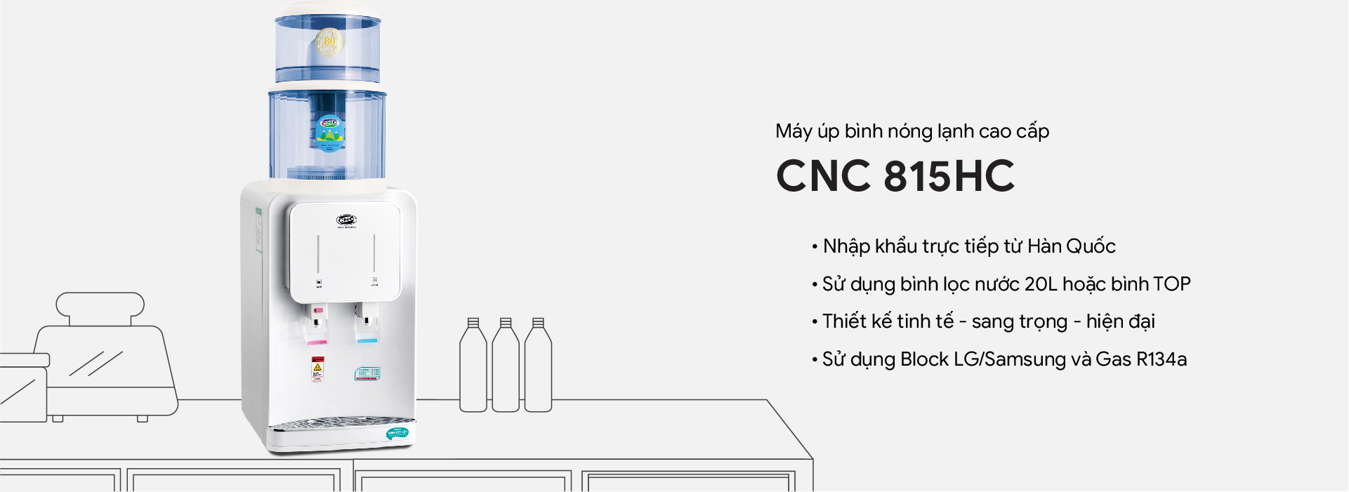 Máy úp bình nóng lạnh CNC815HC