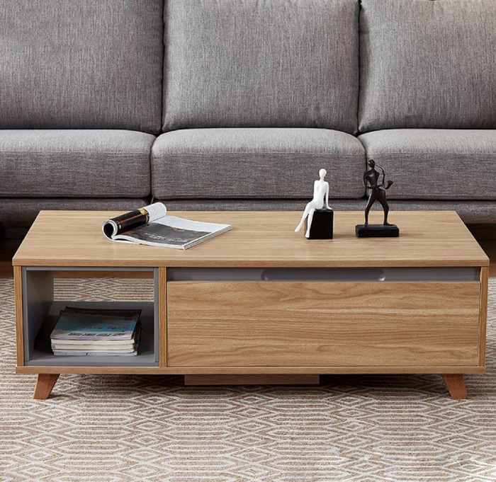 Bàn sofa gỗ tự nhiên phù hợp mọi không gian phòng khách