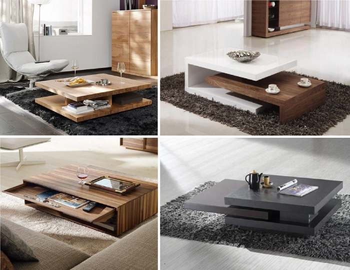 Bàn sofa thông minh làm từ chất liệu gỗ
