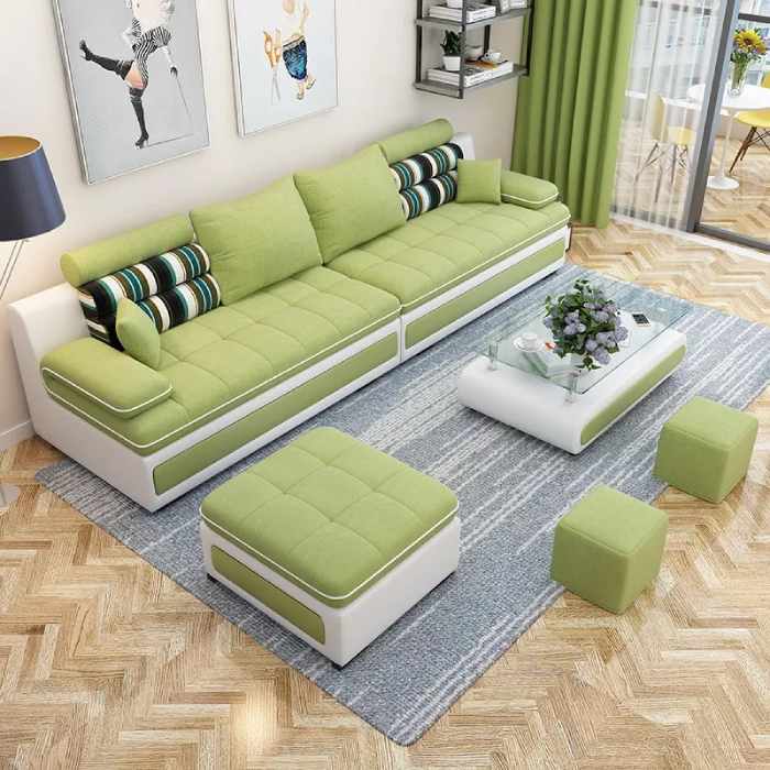 Bộ bàn ghế sofa phòng khách bọc vải có giá chỉ dưới 1 triệu đồng