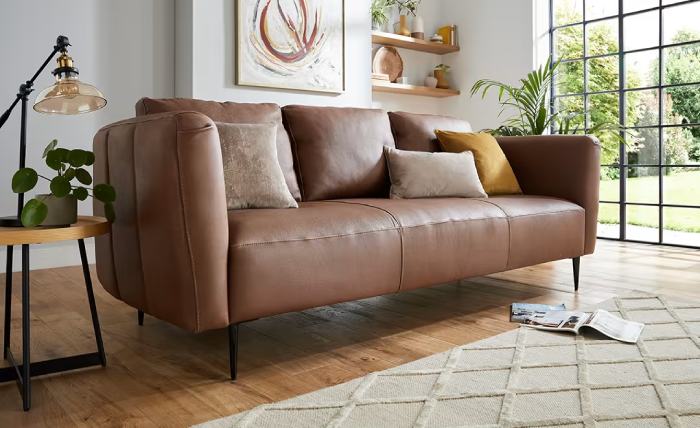 Mẫu ghế sofa phòng khách nhỏ giá rẻ chất liệu da mềm mại