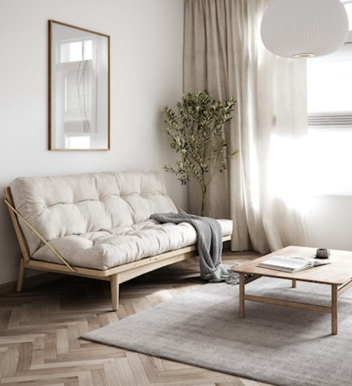 Giá ghế sofa giường gỗ phong cách Bắc Âu khoảng 11.500.000 vnđ