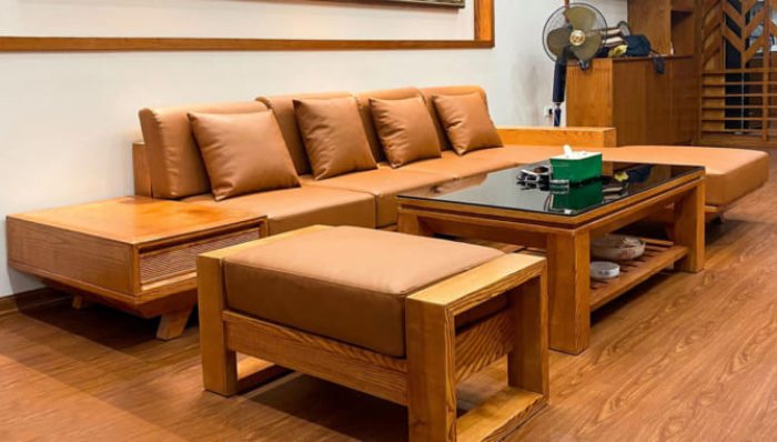 Màu sắc của sofa gỗ băng phải phù hợp không gian căn hộ