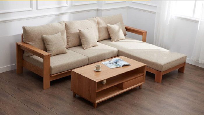 Sofa làm từ chất liệu gỗ thông có khả năng chịu lực tốt