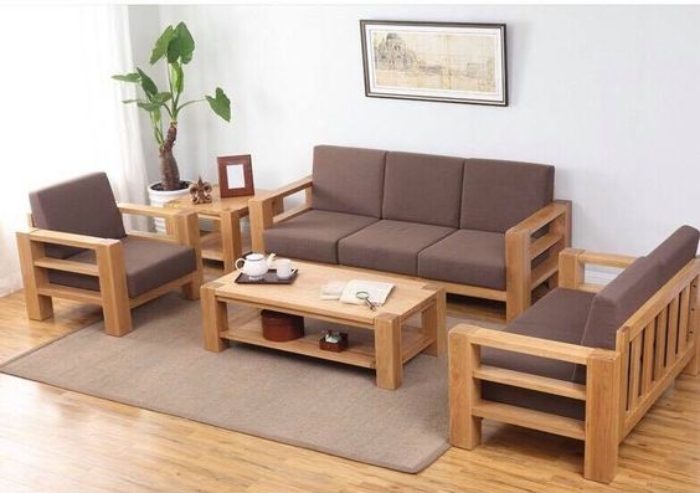Bộ ghế sofa giá rẻ cho gia đình được làm từ gỗ công nghiệp