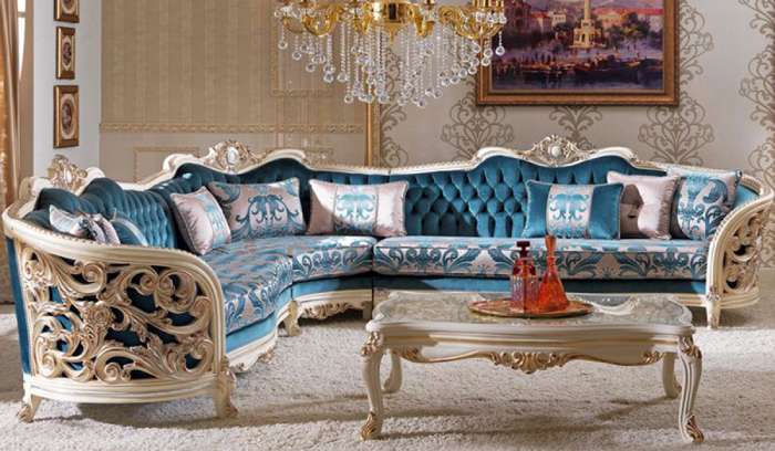 Sofa góc phong cách tân cổ điển hoàng gia đẹp mê hồn