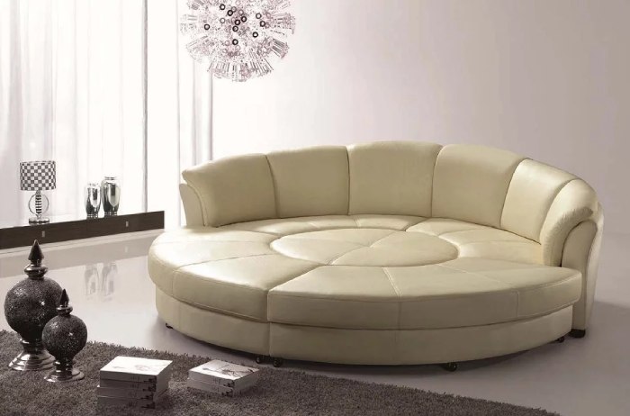 Sản phẩm sofa giường dạng tròn phù hợp đặt tại nhiều vị trí khác nhau