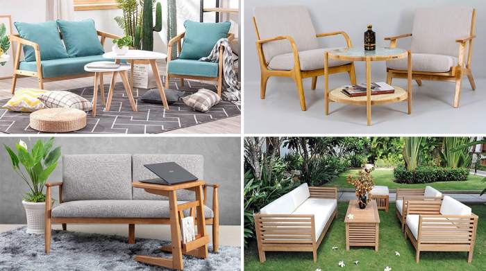 Sofa văng gỗ sồi với thiết kế đơn giản, hiện đại tạo nên những góc sống ảo sang chảnh