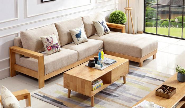 Ghế sofa góc đệm nỉ lựa chọn tối ưu cho không gian có diện tích hạn chế