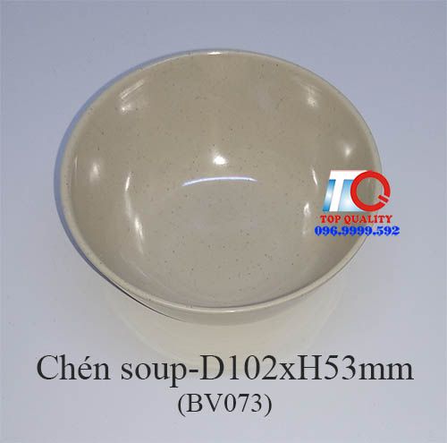 ​Chén đựng soup melamine màu nâu đá BV073-4