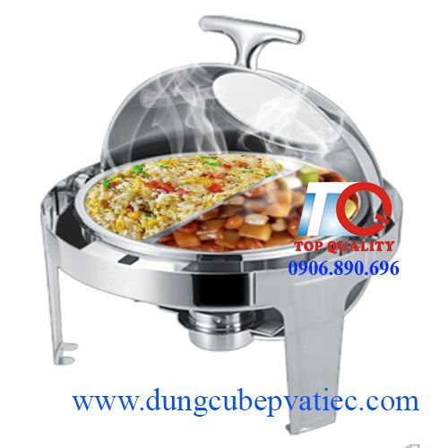 electric round glass lid chafing dish at ho chi minh city